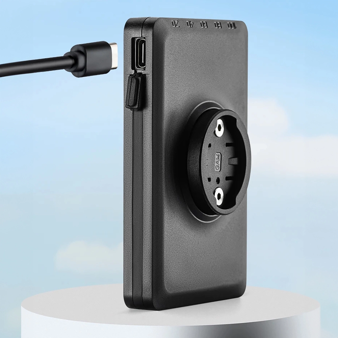 Rockbros JP008 priekinis dviračio žibintas su skaitikliu ir powerbank 5000 mAh, 150 lm, IPX6 – juodas - Image 7