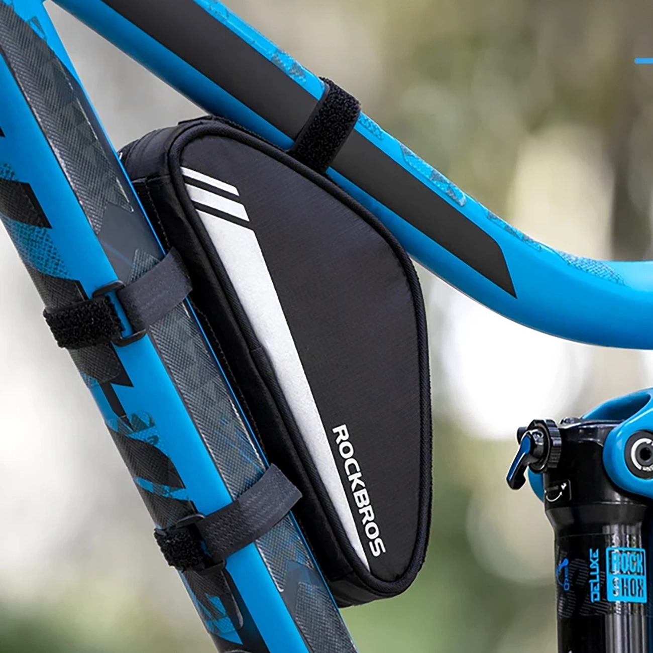 Rockbros B55-BK dviračio rėmo krepšys 0,7 l – juodas - Image 11