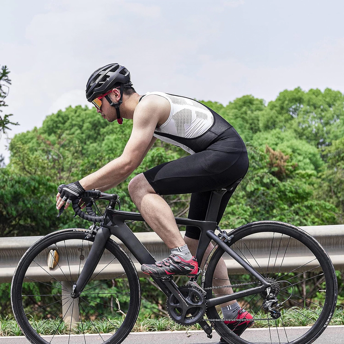 Rockbros RK20024XL dviračių šortai su petnešomis XXXXL – juodi - Image 5