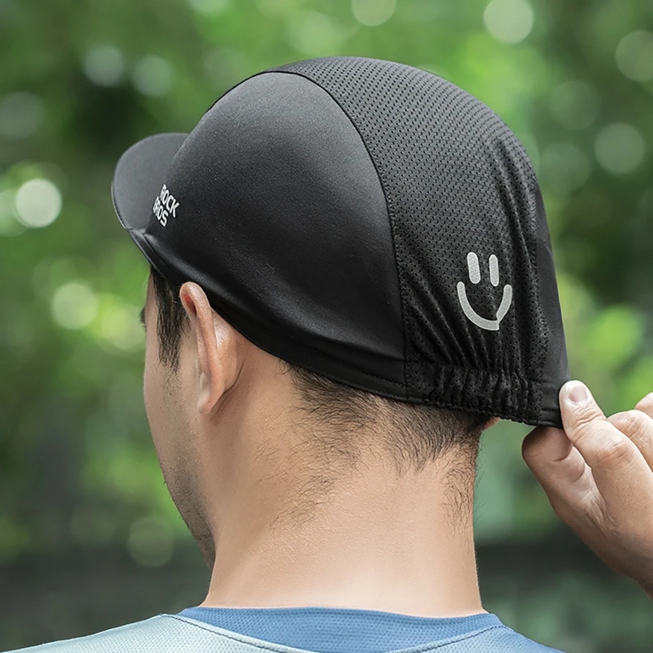 Rockbros 18230005001 dviračių kepurėlė su snapeliu – juoda - Image 5