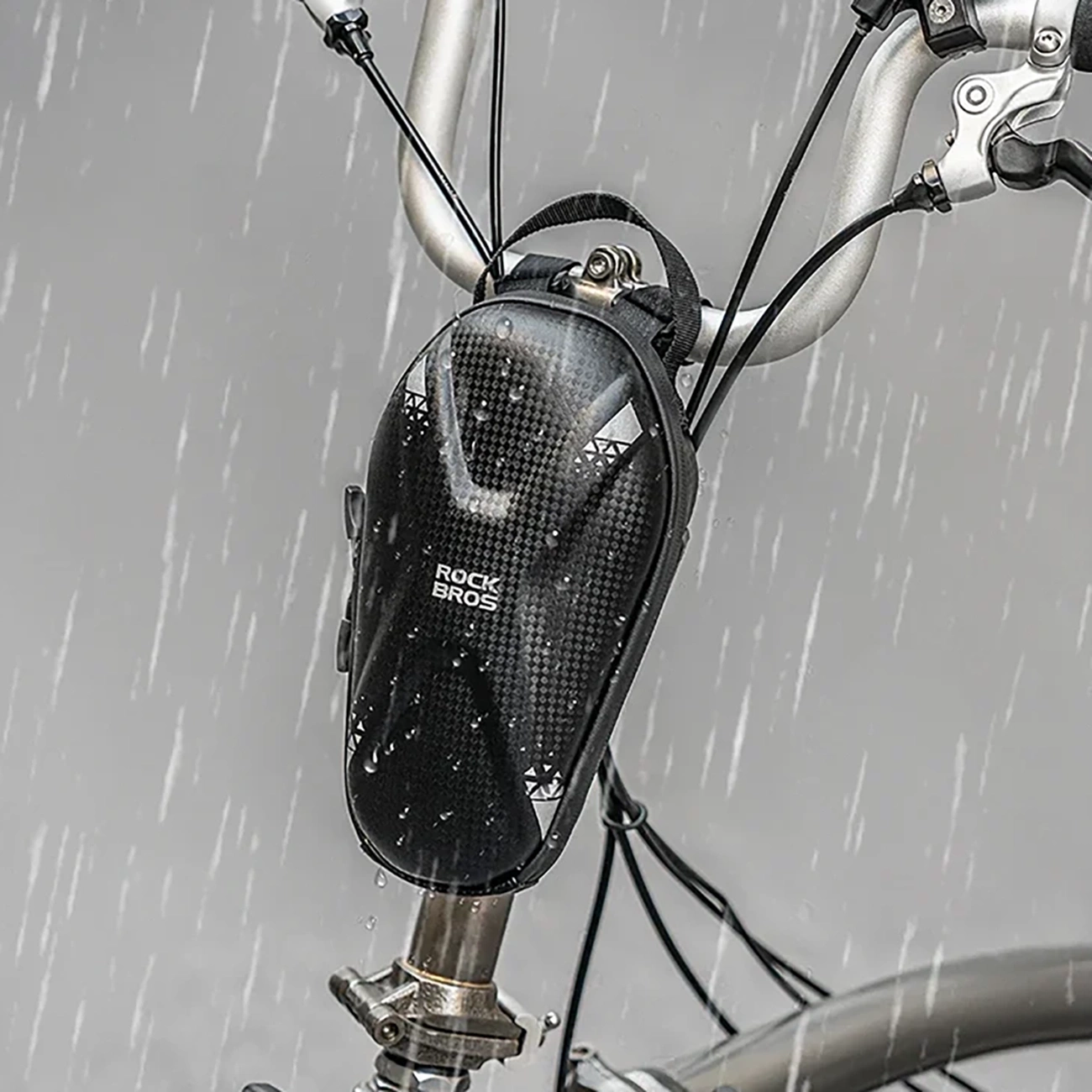 Rockbros 3011006301 krepšys dviračio vairo arba paspirtuko 1,3 l – juodas - Image 15