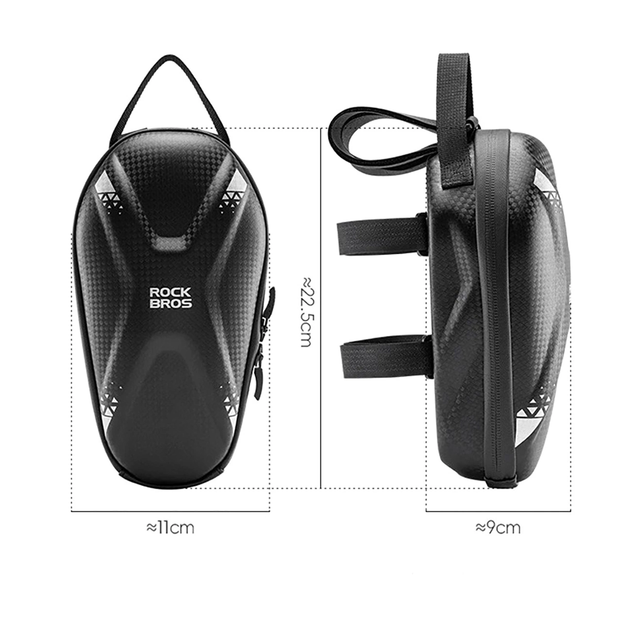 Rockbros 3011006301 krepšys dviračio vairo arba paspirtuko 1,3 l – juodas - Image 8