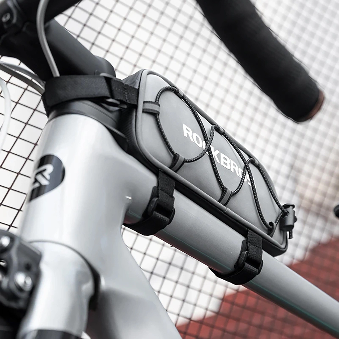 Rockbros 3012010901 dviračio rėmo krepšys 0,9 l – sidabrinis - Image 4