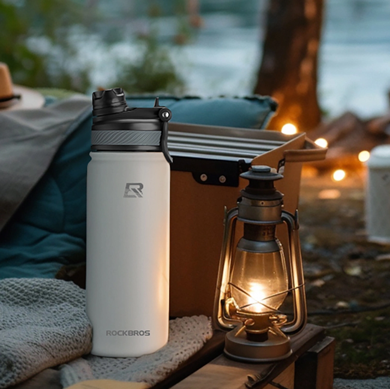 Rockbros 35210029006 dviračio gertuvės termo butelis 650 ml – baltas - Image 14