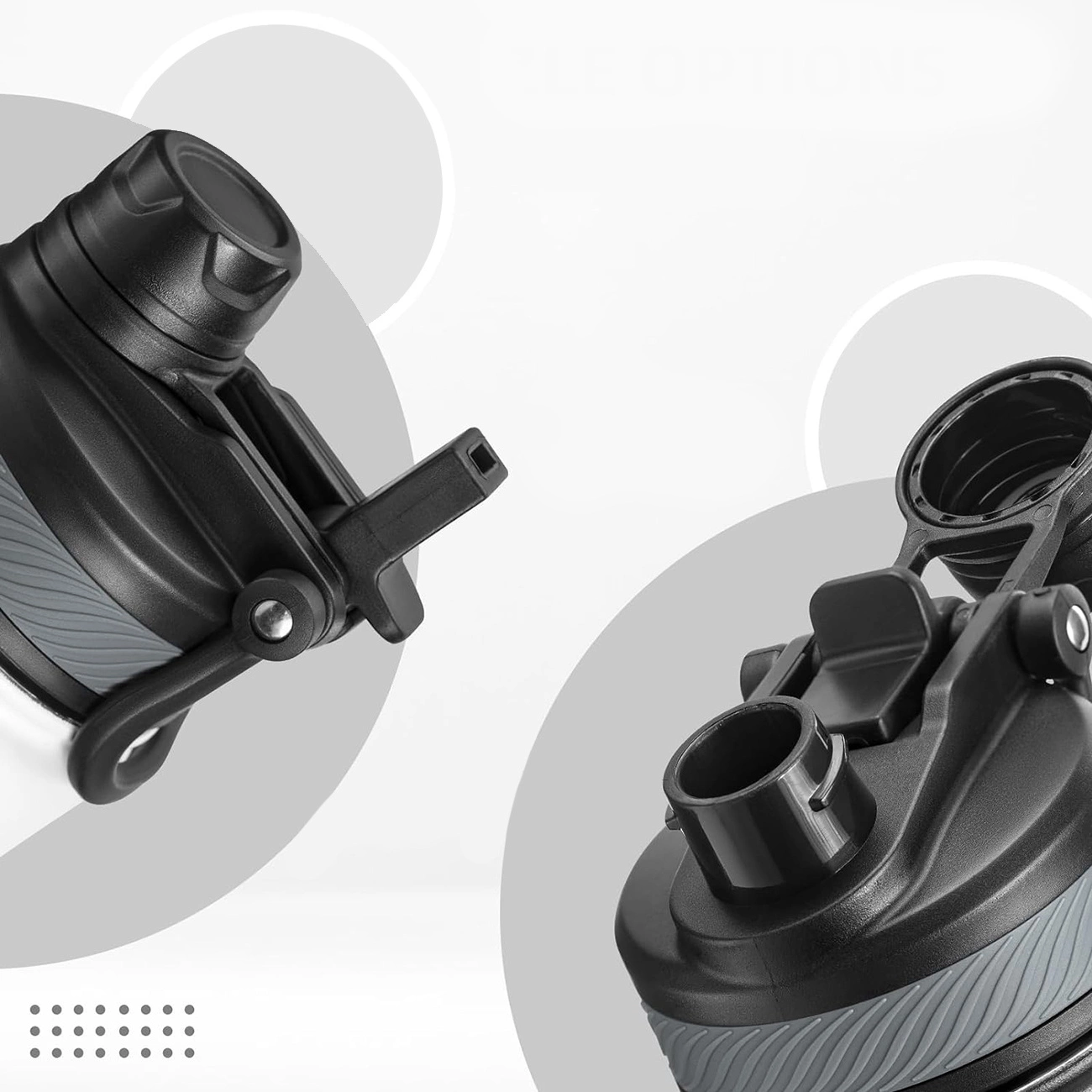 Rockbros 35210029006 dviračio gertuvės termo butelis 650 ml – baltas - Image 4