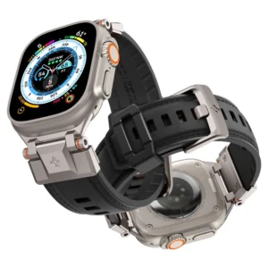 Spigen Durapro Armor PU Strap for Apple Watch 4/5/6/7/8/9/SE/Ultra 1/2 (42 / 44 / 45 / 49 mm) - Black