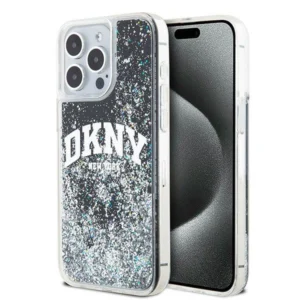 DKNY Liquid Glitter Big Logo iPhone 13 Pro Max Case - Black