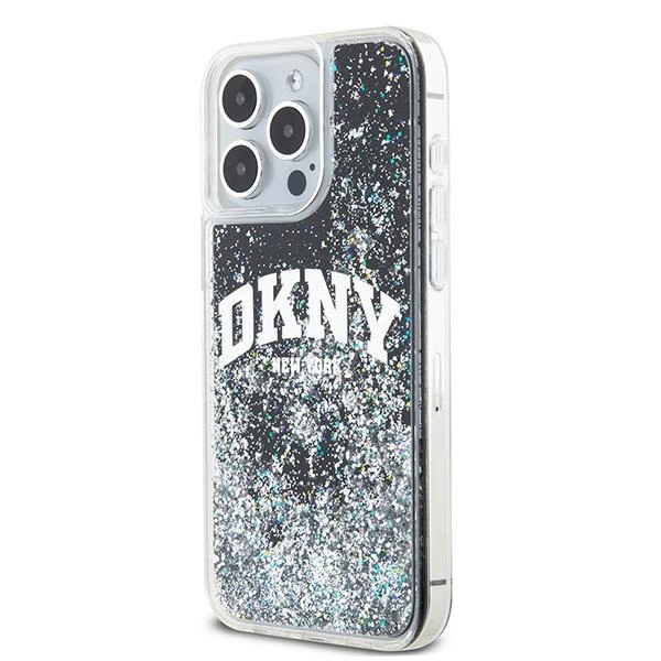 DKNY Liquid Glitter Big Logo dėklas iPhone 13 Pro Max – juodas - Image 2
