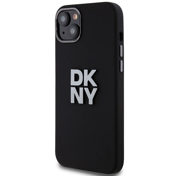 DKNY Liquid Silicone Metal Logo dėklas iPhone 15 / 14 / 13 – juodas - Image 2