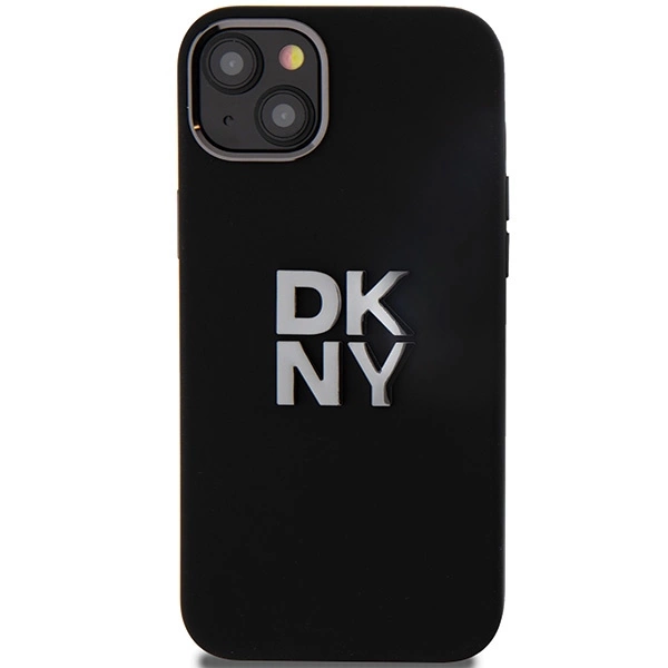 DKNY Liquid Silicone Metal Logo dėklas iPhone 15 / 14 / 13 – juodas - Image 3