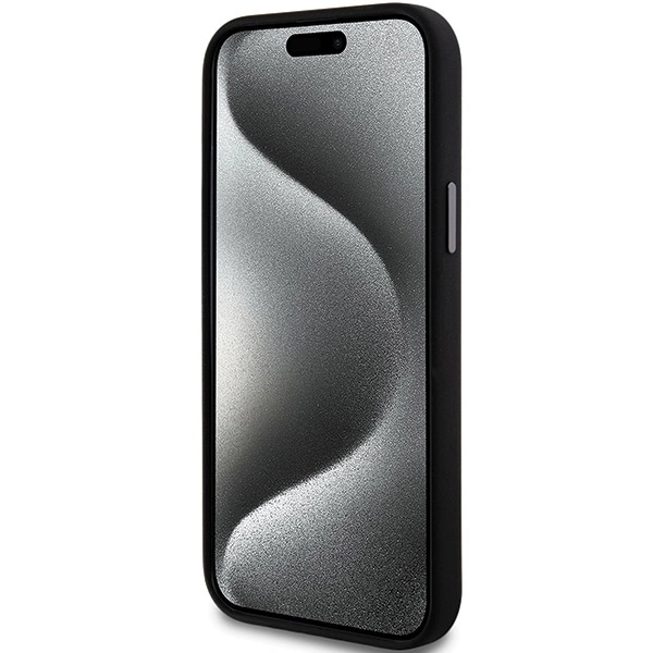 DKNY Liquid Silicone Metal Logo dėklas iPhone 15 / 14 / 13 – juodas - Image 5