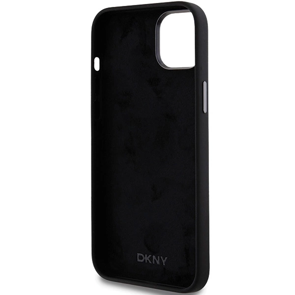 DKNY Liquid Silicone Metal Logo dėklas iPhone 15 / 14 / 13 – juodas - Image 7