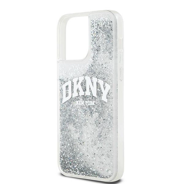 DKNY Liquid Glitter Big Logo dėklas iPhone 15 Pro Max – baltas - Image 6