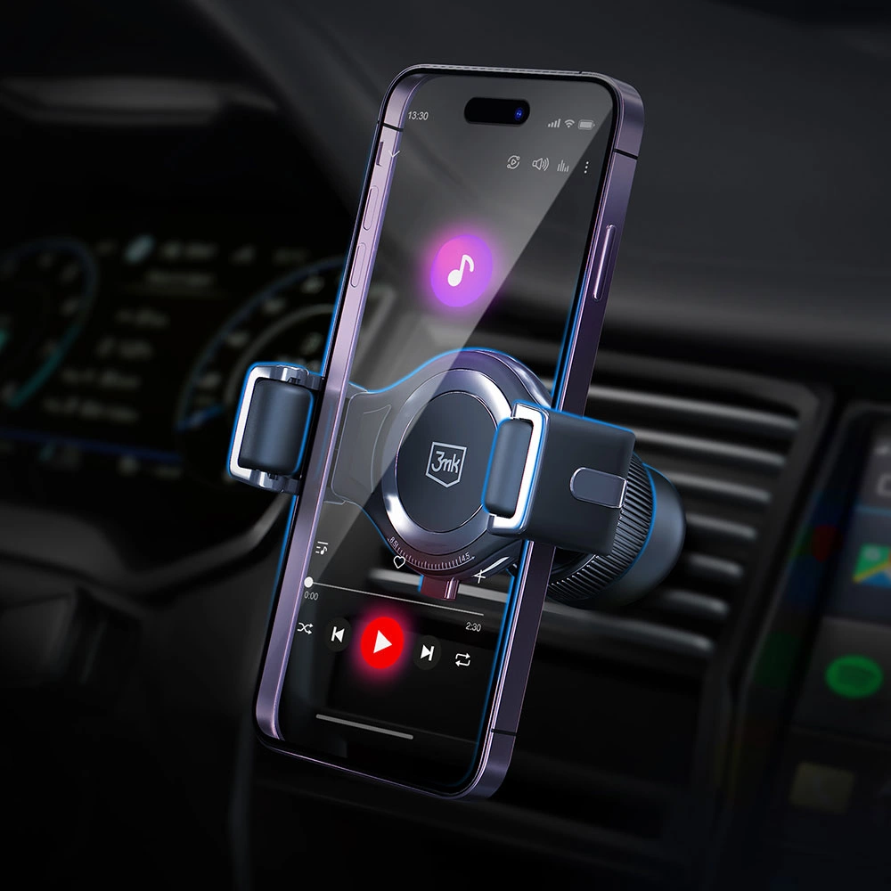 3mk Memo Hug automobilių laikiklis telefonui prie oro angos – juodas - Image 9