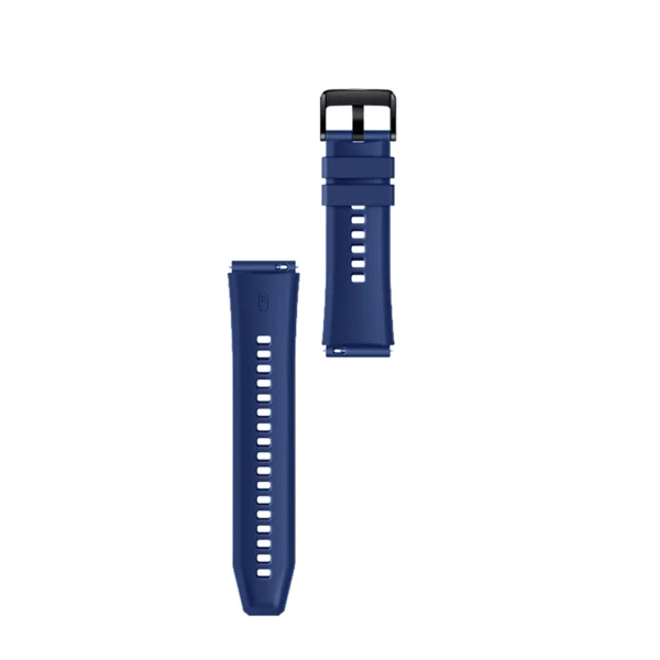 Silikoninis dirželis Huawei Watch GT 2 / 3 / 4 / 2 Pro / 3 Pro / 4 Pro / GT 2e – tamsiai mėlynas - Image 4