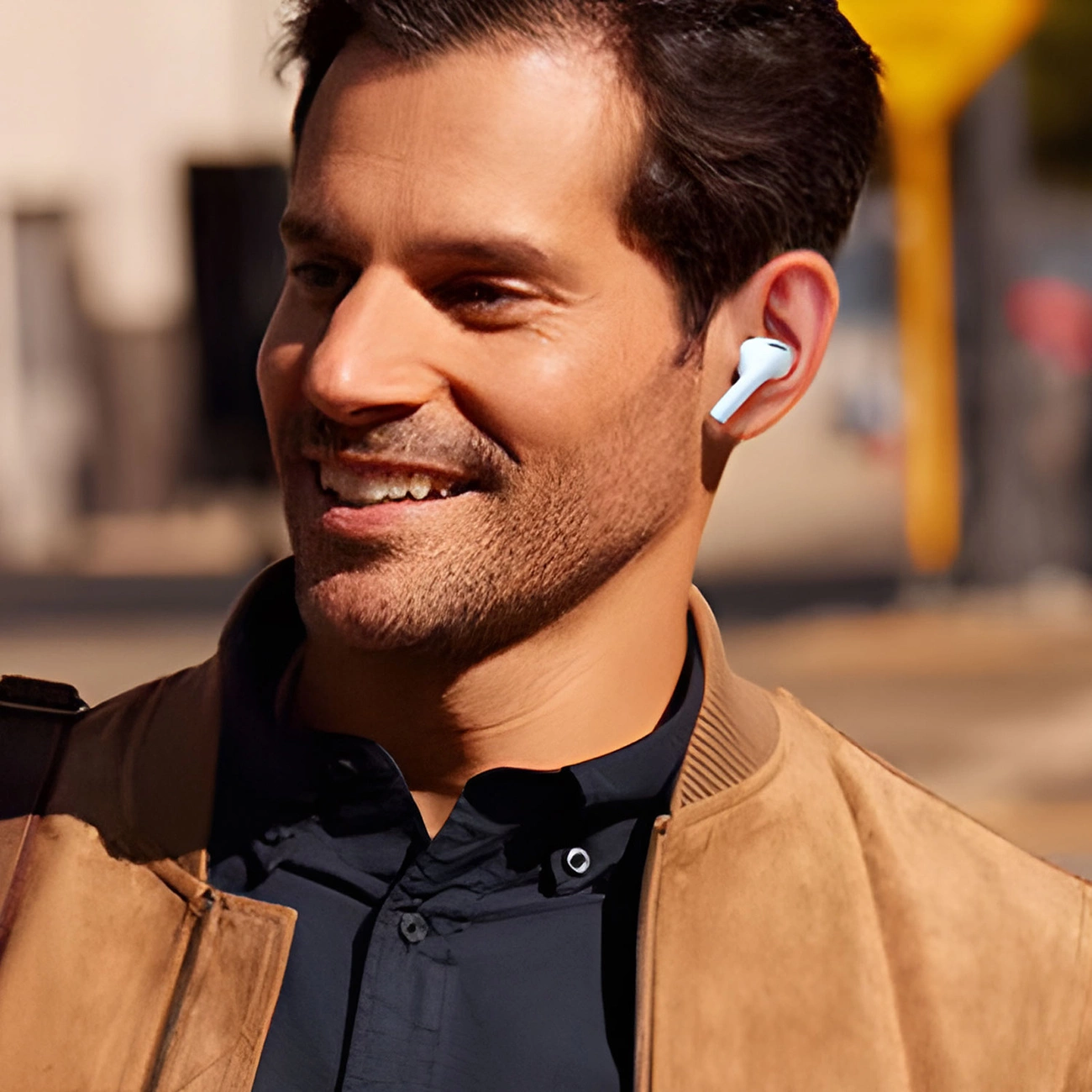 Dudao U19 ausinės į ausis TWS belaidės Bluetooth 5.3 su LED ekranu – baltos - Image 12