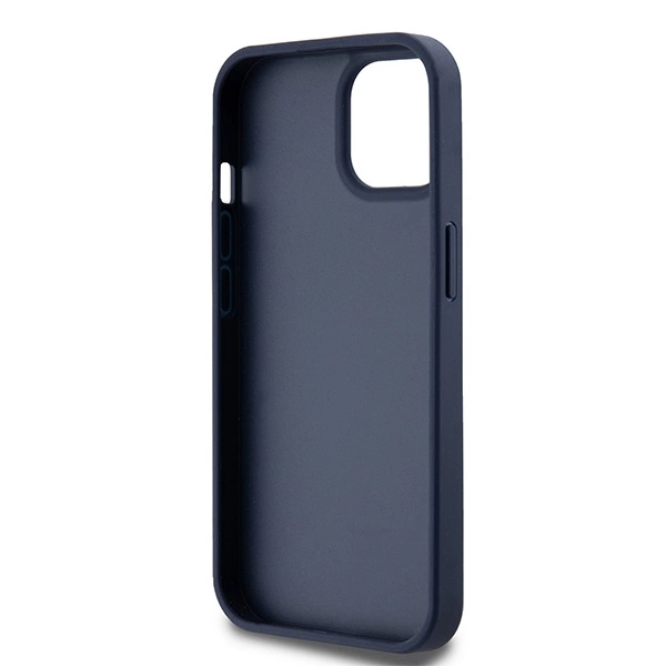 DKNY Leather Mono Stripe & Metal Logo dėklas iPhone 15 / 14 / 13 – mėlynas - Image 7