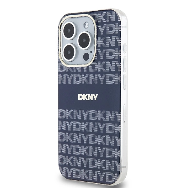 DKNY IML Mono & Stripe MagSafe dėklas iPhone 15 Pro – mėlynas - Image 2