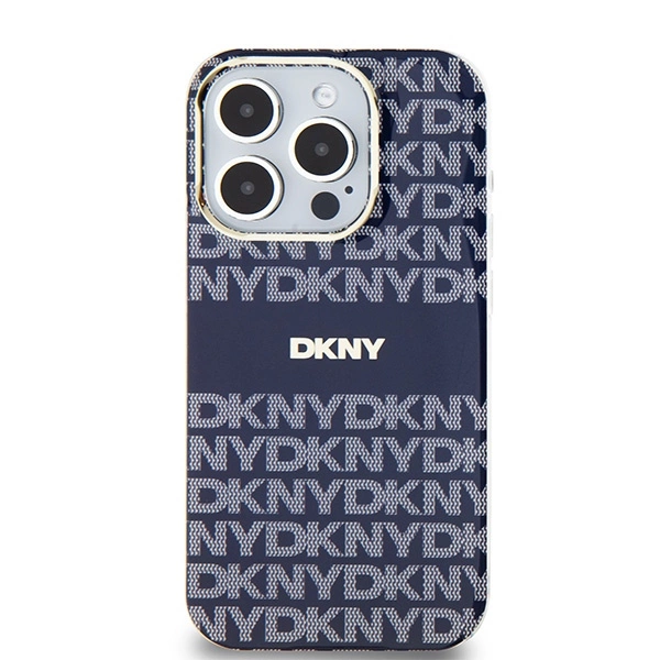 DKNY IML Mono & Stripe MagSafe dėklas iPhone 15 Pro – mėlynas - Image 3
