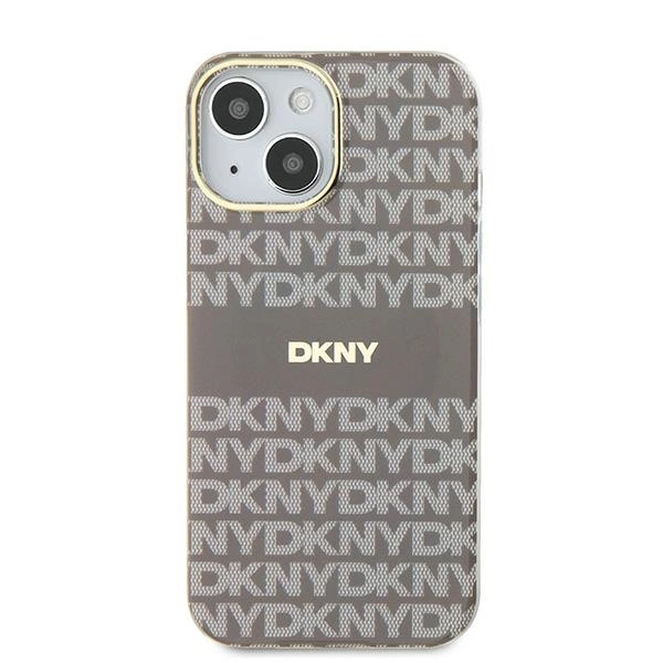 DKNY IML Mono & Stripe MagSafe dėklas iPhone 15 / 14 / 13 – smėlio spalvos - Image 3