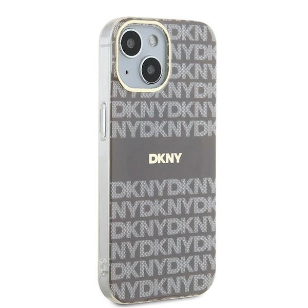 DKNY IML Mono & Stripe MagSafe dėklas iPhone 15 / 14 / 13 – smėlio spalvos - Image 4