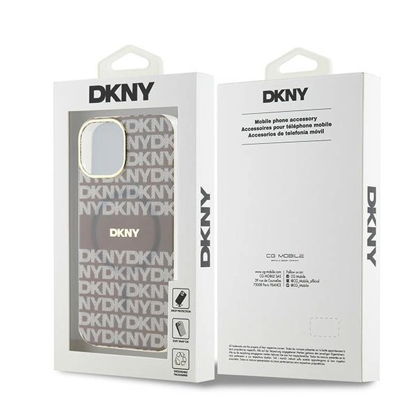 DKNY IML Mono & Stripe MagSafe dėklas iPhone 15 / 14 / 13 – smėlio spalvos - Image 8