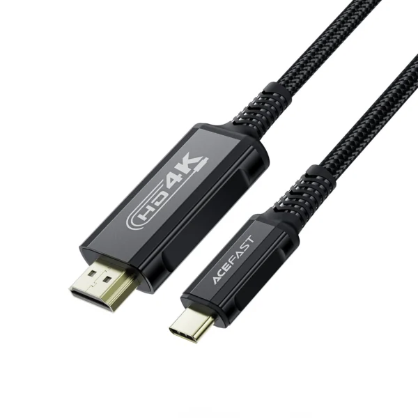 Acefast C1 USB-C/HDMI vaizdo kabelis 4K 60Hz HDR 1,8 m – juodas - Image 2