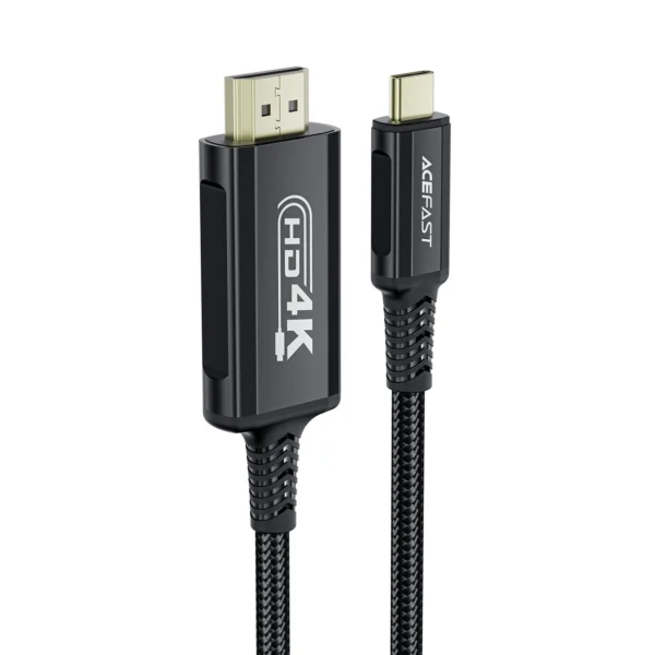 Acefast C1 USB-C/HDMI vaizdo kabelis 4K 60Hz HDR 1,8 m – juodas - Image 3