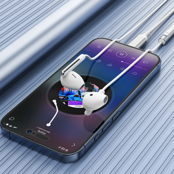 Acefast L3 laidinės USB-C ausinės su mikrofonu – baltos - Image 6