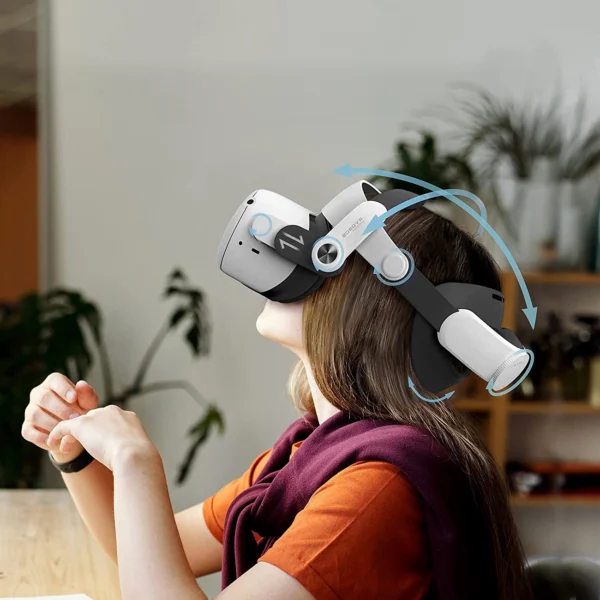 BoboVR M2+ amortizacinis dirželis Meta Quest 2 VR akiniams – baltas ir juodas - Image 6
