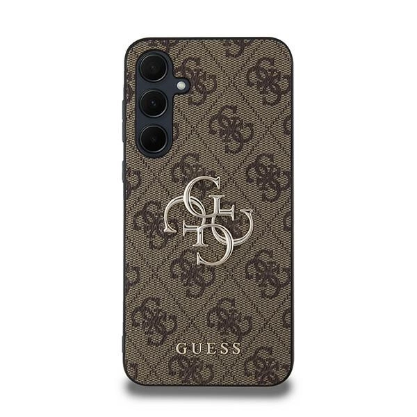 Guess 4G Didelis metalinis logotipas dėklas Samsung Galaxy A35 – rudas - Image 3