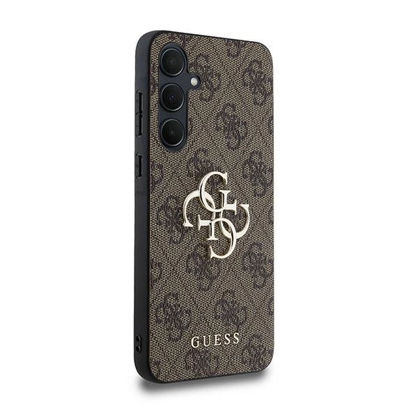 Guess 4G Didelis metalinis logotipas dėklas Samsung Galaxy A35 – rudas - Image 4