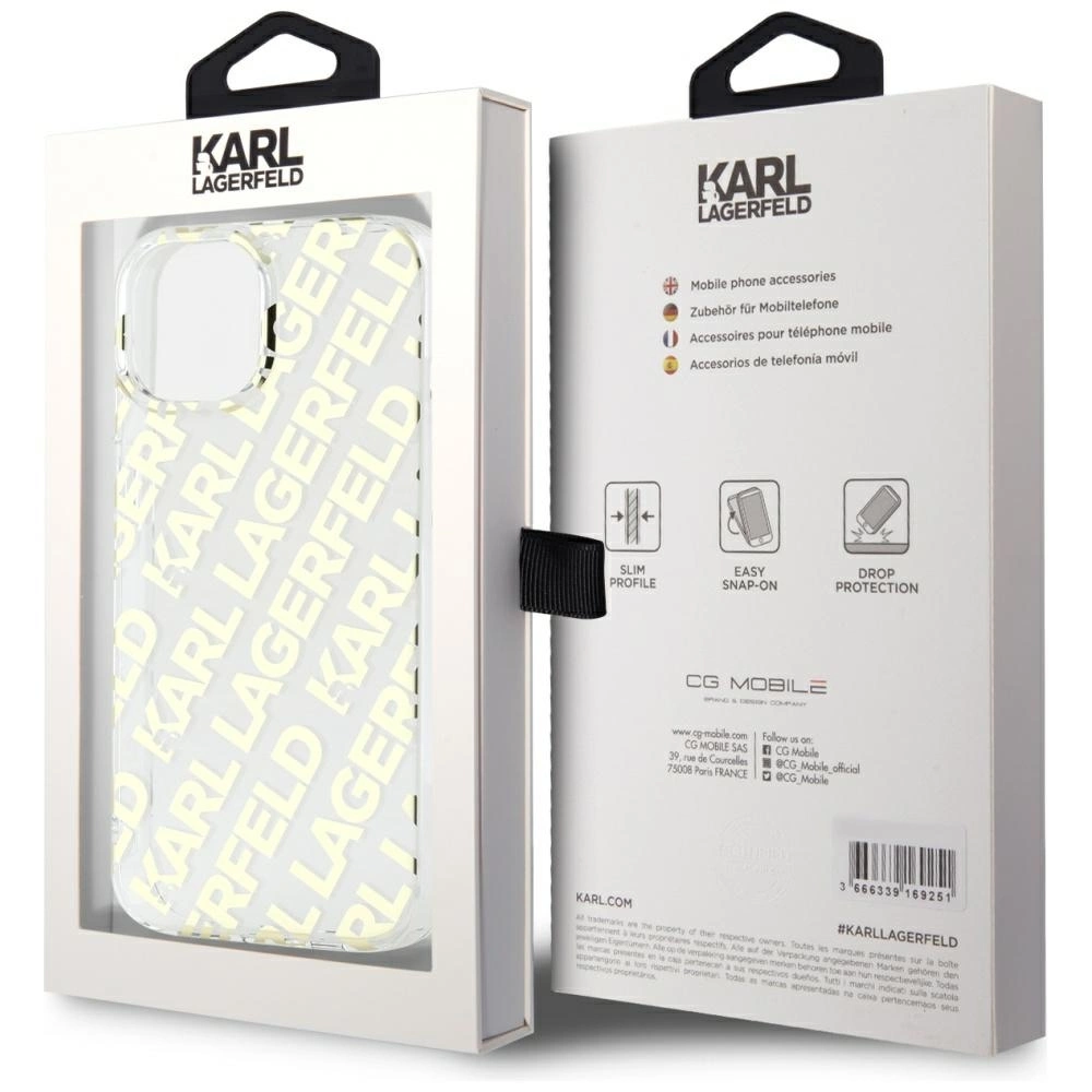 Karl Lagerfeld IML Pilnas logotipas dėklas iPhone 15 / 14 / 13 – auksinis - Image 8
