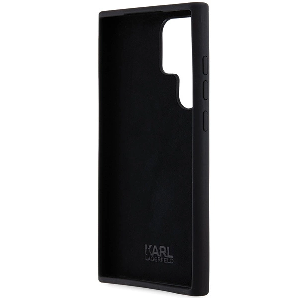 Karl Lagerfeld Silikoninis Choupette Metalinis smeigtukas dėklas Samsung Galaxy S24 Ultra – juodas - Image 7