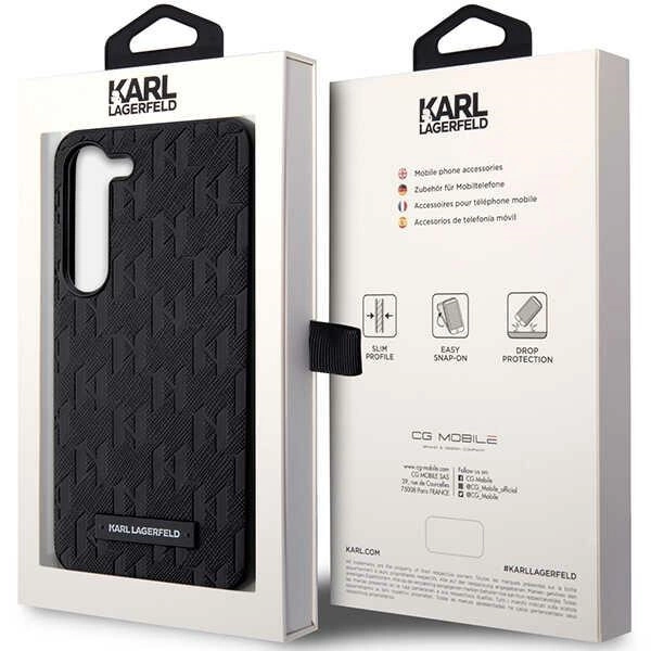 Karl Lagerfeld Saffiano Mono Metalinis logotipas dėklas Samsung Galaxy S24+ – juodas - Image 8