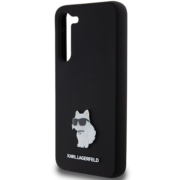 Karl Lagerfeld Silikoninis Choupette Metalinis smeigtukas dėklas Samsung Galaxy S24+ – juodas - Image 6
