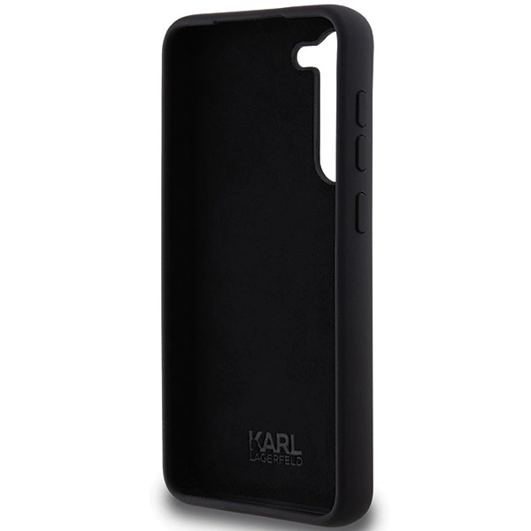 Karl Lagerfeld Silikoninis Choupette Metalinis smeigtukas dėklas Samsung Galaxy S24+ – juodas - Image 7