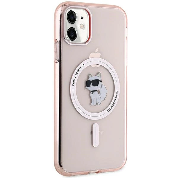 Karl Lagerfeld IML Choupette MagSafe dėklas iPhone 11 / Xr – rožinis - Image 4