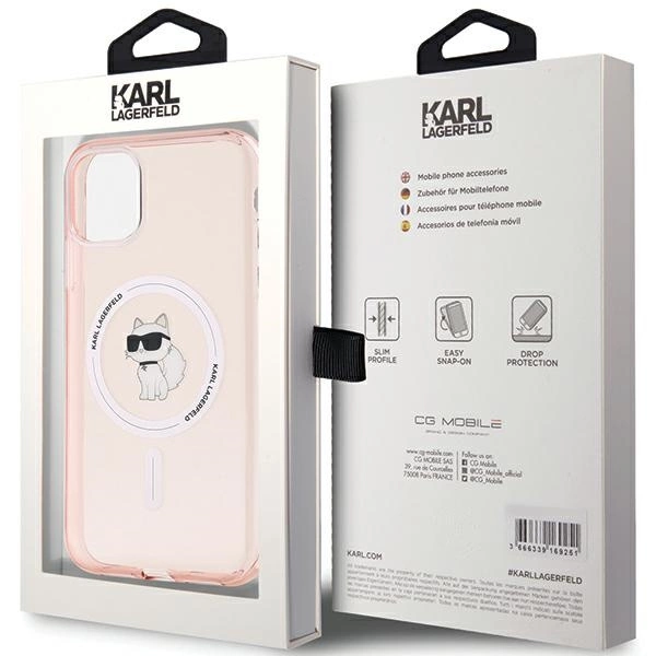 Karl Lagerfeld IML Choupette MagSafe dėklas iPhone 11 / Xr – rožinis - Image 8