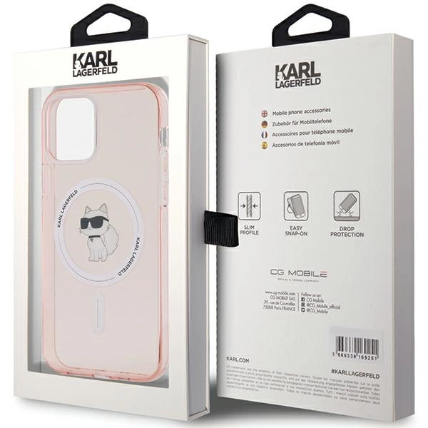 Karl Lagerfeld IML Choupette MagSafe dėklas iPhone 12 / 12 Pro – rožinis - Image 7