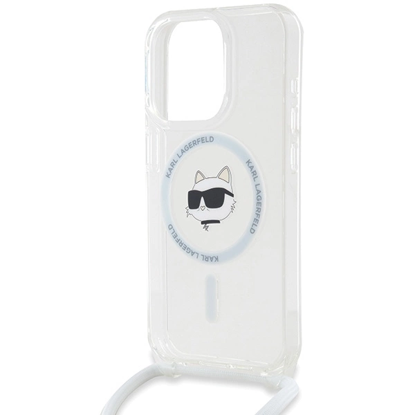 Karl Lagerfeld IML Choupette Head & laidelis MagSafe dėklas iPhone 14 Pro – skaidrus - Image 5