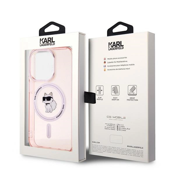 Karl Lagerfeld IML Choupette MagSafe dėklas iPhone 14 Pro – rožinis - Image 8