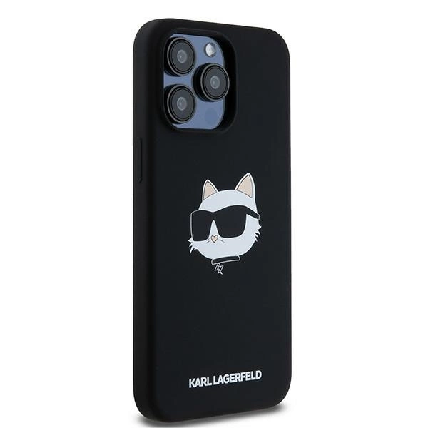 Karl Lagerfeld Silikoninis Choupette Head MagSafe dėklas iPhone 15 Pro – juodas - Image 4