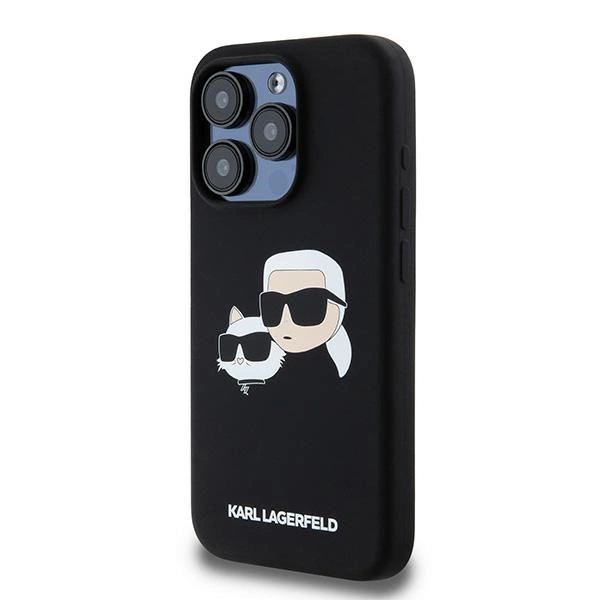 Karl Lagerfeld Silikoninis Karl & Choupette MagSafe dėklas iPhone 15 Pro – juodas - Image 2