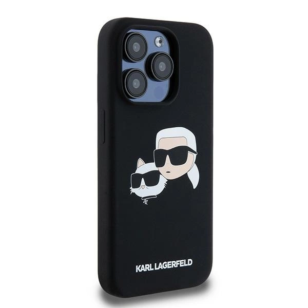Karl Lagerfeld Silikoninis Karl & Choupette MagSafe dėklas iPhone 15 Pro – juodas - Image 4
