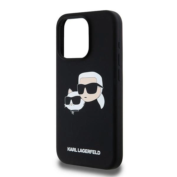 Karl Lagerfeld Silikoninis Karl & Choupette MagSafe dėklas iPhone 15 Pro – juodas - Image 6