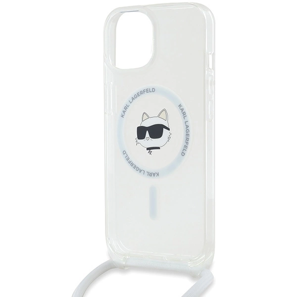 Karl Lagerfeld IML Choupette Head & laidelis MagSafe dėklas iPhone 15 / 14 / 13 – skaidrus - Image 5