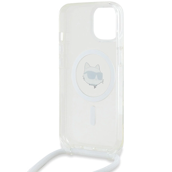 Karl Lagerfeld IML Choupette Head & laidelis MagSafe dėklas iPhone 15 / 14 / 13 – skaidrus - Image 6
