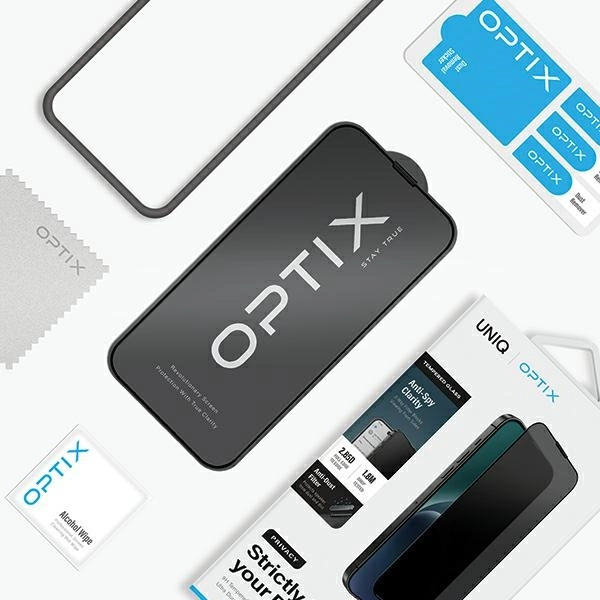 Uniq Optix Privatumo grūdintas stiklas iPhone 15 Pro su aplikatoriumi - Image 5