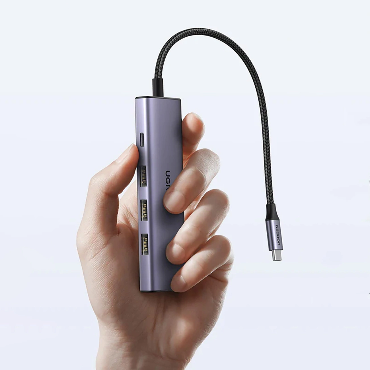 HUB Ugreen CM511 15597 5-1 USB-C - USB-C PD / HDMI / 3x USB-A 3.0 - pilkas - Image 3